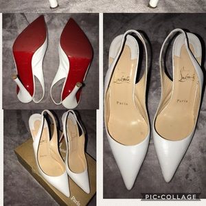 Authentic white louboutin heels